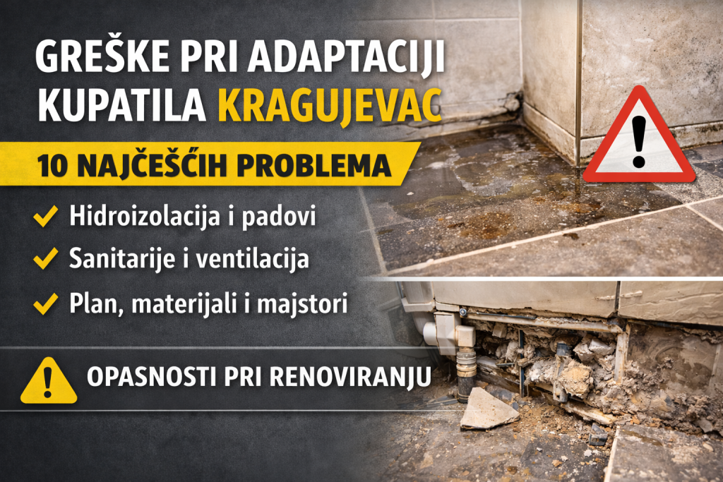 greške pri adaptaciji kupatila Kragujevac
